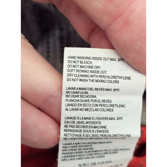 Diktons Barcelona Women's L Navajo Knit Maxi Dress Multicolor W/ Slip Bohemian - Picture 8 of 9